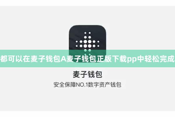 都可以在麦子钱包A麦子钱包正版下载pp中轻松完成