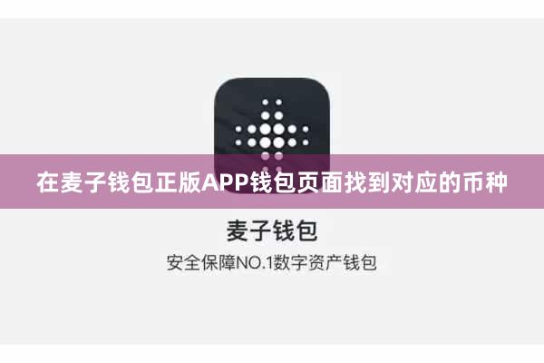 在麦子钱包正版APP钱包页面找到对应的币种