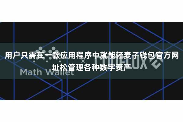用户只需在一款应用程序中就能轻麦子钱包官方网址松管理各种数字资产