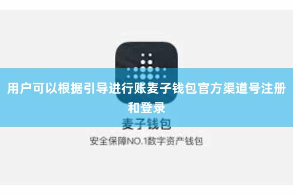 用户可以根据引导进行账麦子钱包官方渠道号注册和登录