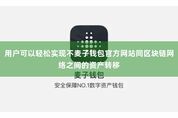 用户可以轻松实现不麦子钱包官方网站同区块链网络之间的资产转移