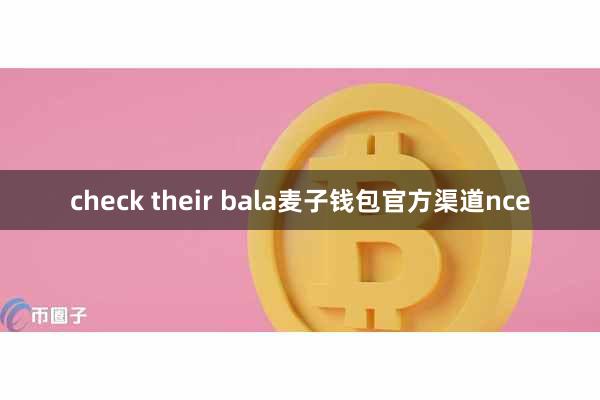 check their bala麦子钱包官方渠道nce